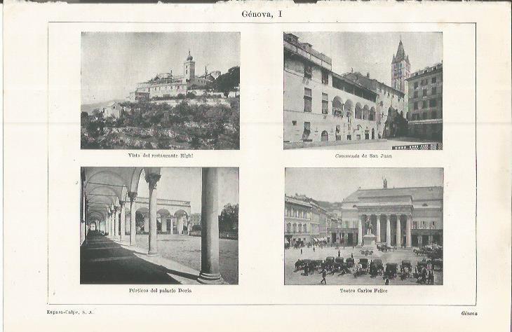 LAMINA ESPASA 37619: Edificios de Genova