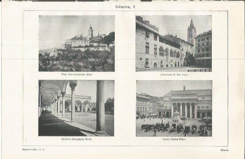 LAMINA ESPASA 37619: Edificios de Genova