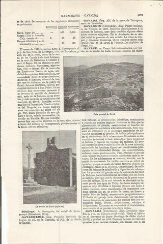 LAMINA ESPASA 37590: Vista y ermita de Gava, Barcelona