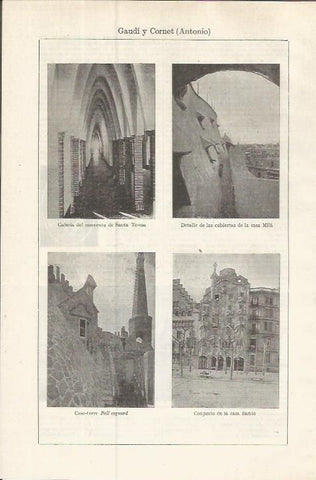 LAMINA ESPASA 37586: Edificios por Antonio Gaudi
