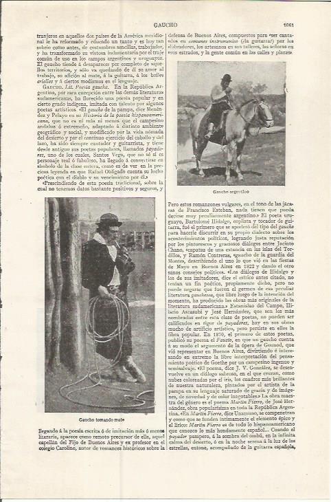 LAMINA ESPASA 37585: Gaucho de Argentina