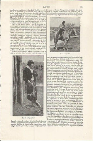 LAMINA ESPASA 37585: Gaucho de Argentina