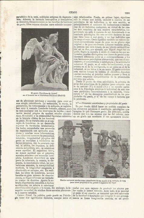 LAMINA ESPASA 37614: El genio, escultura de Querol