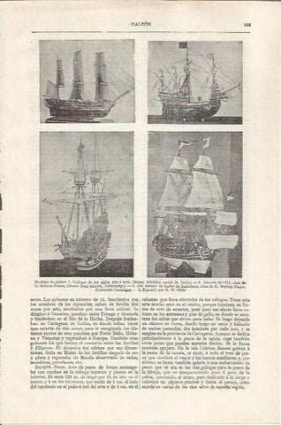 LAMINA ESPASA 37467: Modelos de galeon