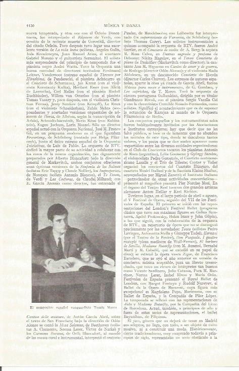 LAMINA ESPASA 37336: El compositor Tomas Marco