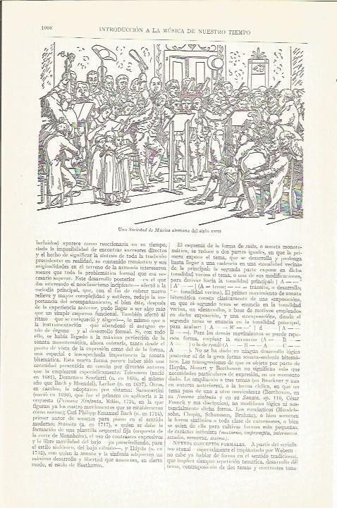 LAMINA ESPASA 37334: Sociedad de Musica de Alemania del siglo XVIII