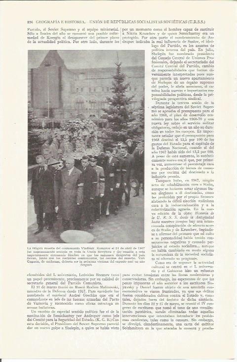 LAMINA ESPASA 37322: Funeral de Vladimir Komarov en Moscu