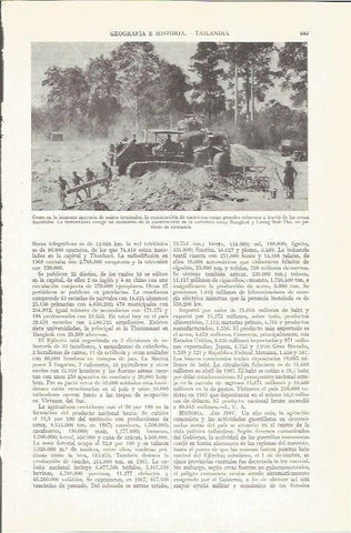 LAMINA ESPASA 37320: Construccion de carretera en Tailandia