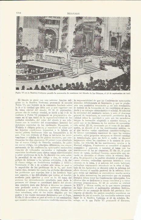LAMINA ESPASA 37360: Pablo VI en el Vaticano