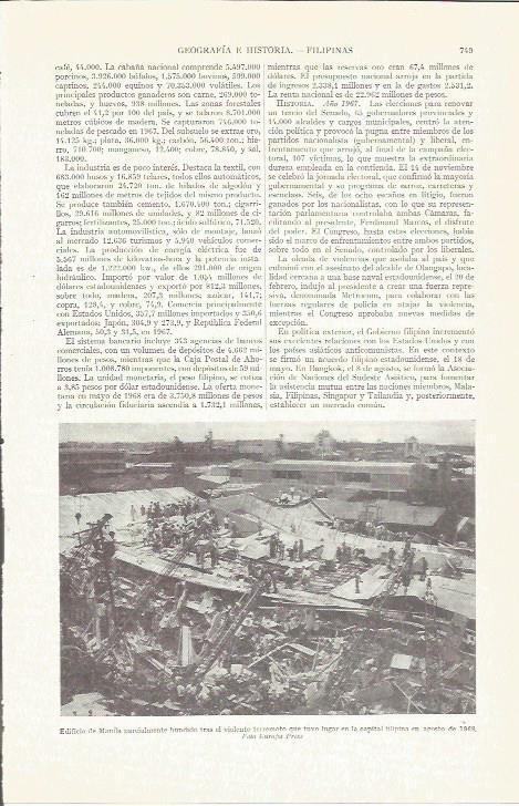 LAMINA ESPASA 37286: Terremoto de Manila de 1968