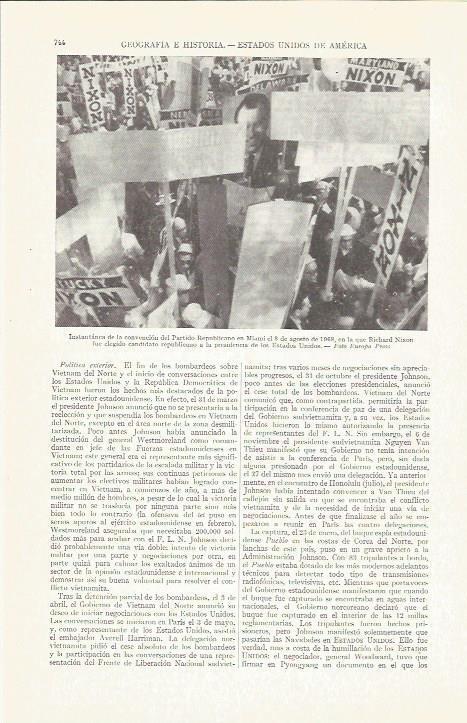 LAMINA ESPASA 37283: Convencion del Partido Republicano en Miami en 1968