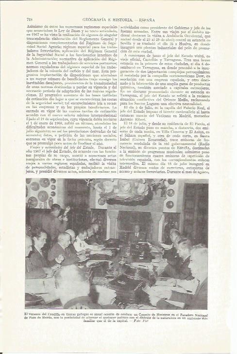 LAMINA ESPASA 37276: Consejo de Ministros en el Pazo de Meiras