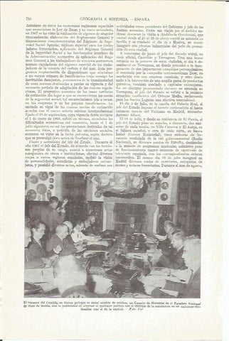 LAMINA ESPASA 37276: Consejo de Ministros en el Pazo de Meiras