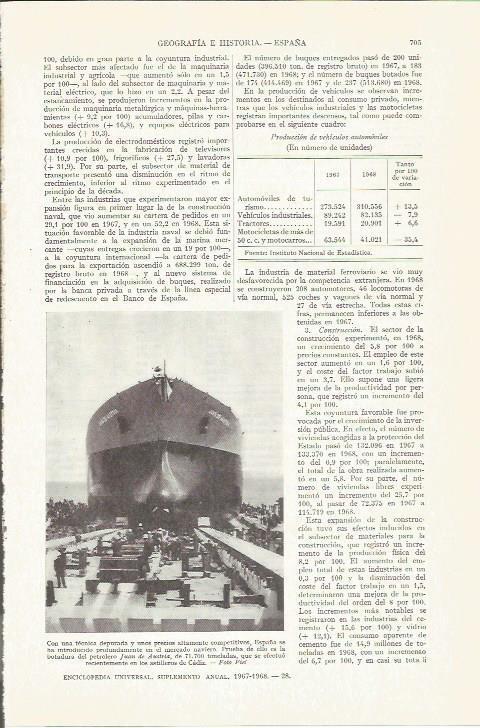 LAMINA ESPASA 37274: Botadura del petrolero Juan de Austria
