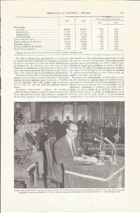 LAMINA ESPASA 37270: Julio Manegat en el Consell de Cent de Barcelona