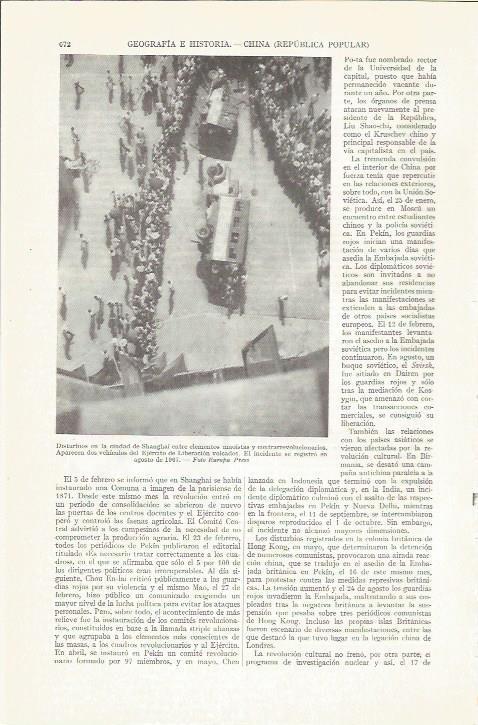 LAMINA ESPASA 37266: Disturbios en Shanghai en agosto de 1967