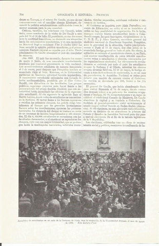 LAMINA ESPASA 37288: Asamblea de estudiantes en La Sorbone de Paris