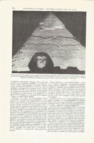 LAMINA ESPASA 37312: La Esfinge y piramide de Keops en Egipto
