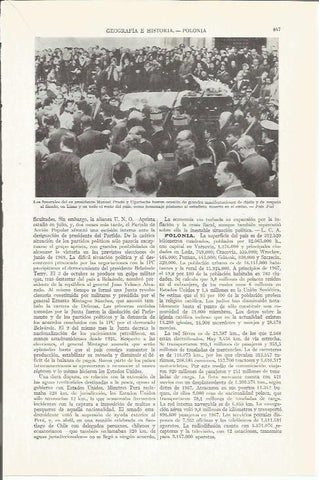 LAMINA ESPASA 37308: Funeral de Manuel Prado y Ugarteche en Lima