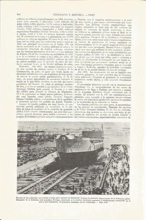 LAMINA ESPASA 37307: Botadura del petrolero Periñas