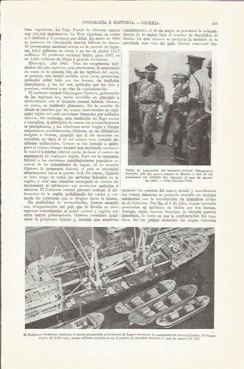 LAMINA ESPASA 37304: El teniente coronel Odumegwu de Nigeria