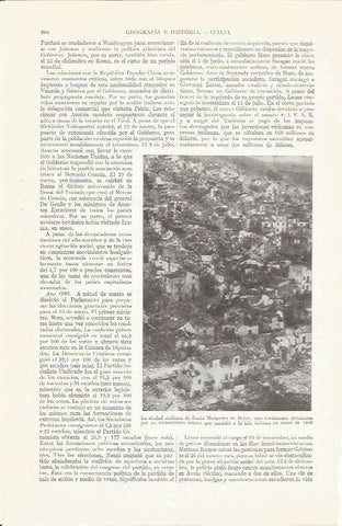 LAMINA ESPASA 37298: Vista de Santa Margarita de Belice, Italia