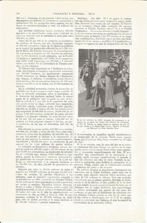 LAMINA ESPASA 37296: Coronacion del Sha de Persia en 1967