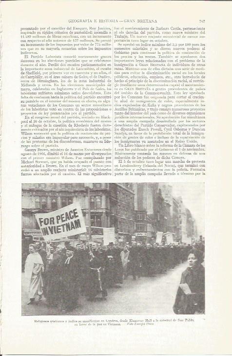 LAMINA ESPASA 37291: Manifestacion por la paz en Vietnam en Londres