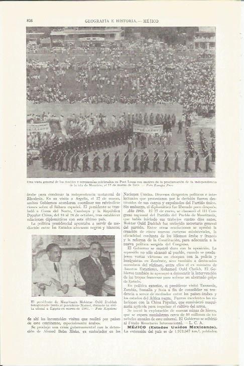 LAMINA ESPASA 37301: Desfile en Port Louis el 12 de marzo de 1968