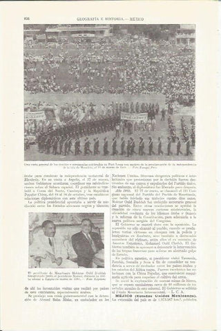 LAMINA ESPASA 37301: Desfile en Port Louis el 12 de marzo de 1968
