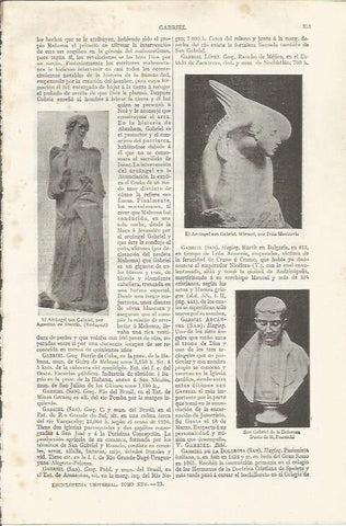 LAMINA ESPASA 37434: Esculturas del arcangel San Gabriel