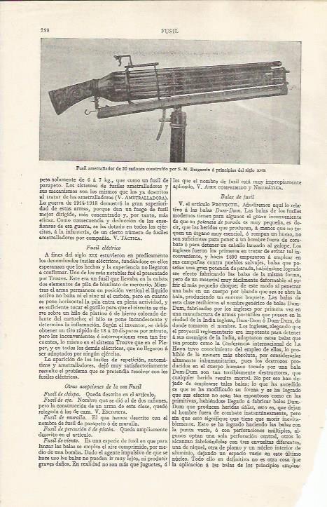 LAMINA ESPASA 37423: Fusil de 20 cañones