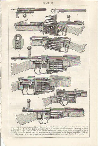 LAMINA ESPASA 37418: Fusil de repeticion M-89 de Suiza