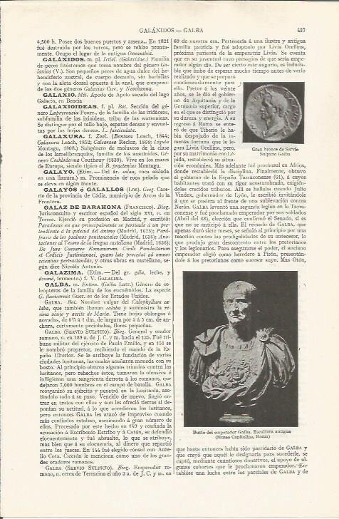 LAMINA ESPASA 37464: Busto del emperador Galba