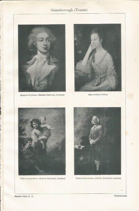 LAMINA ESPASA 37454: Retratos por T. Gainsborough