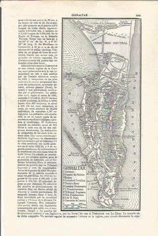 LAMINA ESPASA 37444: Plano de Gibraltar