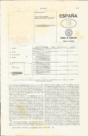 LAMINA ESPASA 37386: Modelo de carnet de conducir de España