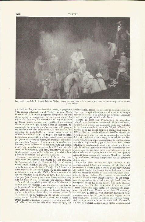 LAMINA ESPASA 37367: Version española de Marat Sade