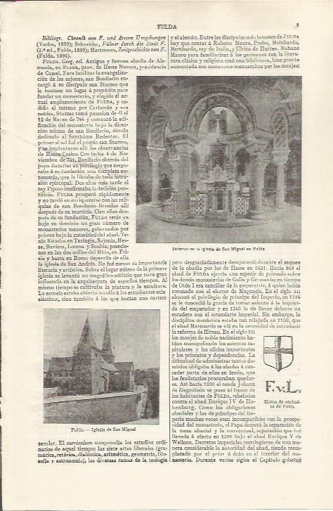 LAMINA ESPASA 37390: Iglesia de San Miguel en Fulda, Alemania