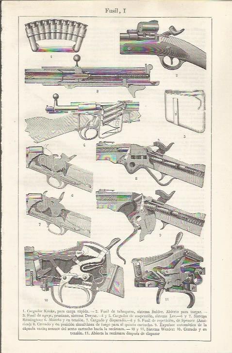 LAMINA ESPASA 37415: Partes de un fusil