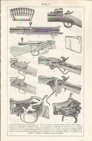 LAMINA ESPASA 37415: Partes de un fusil