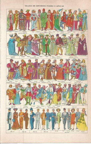 LAMINA 51615: Trajes de diversos paises y epocas
