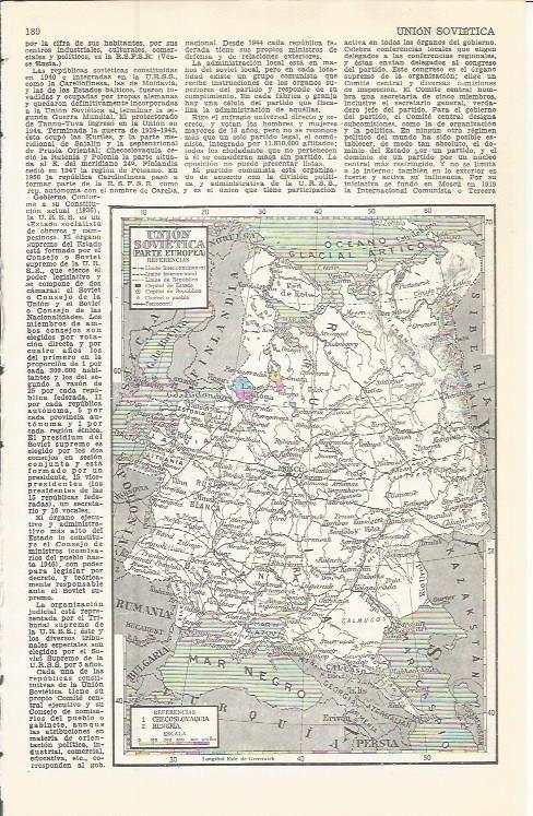 LAMINA 51618: Mapa de la Union Sovietica (parte europea)