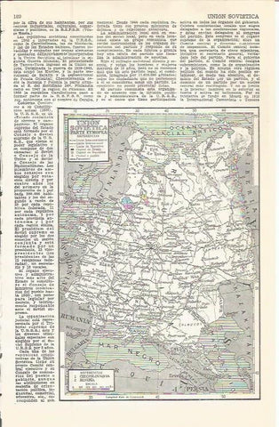 LAMINA 51618: Mapa de la Union Sovietica (parte europea)