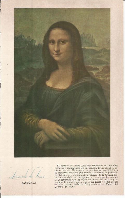 LAMINA 51632: La Gioconda, por Leonardo da Vinci