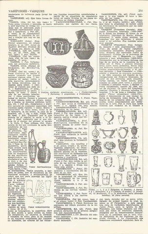 LAMINA 51624: Tipos de vasijas y vasos