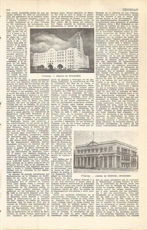 LAMINA 51622: Aduana y Palacio de Gobierno en Montevideo, Uruguay