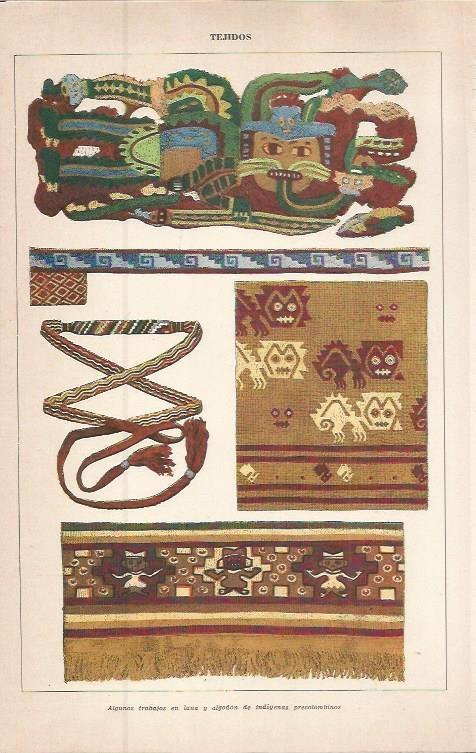 LAMINA 51596: Tejidos de culturas precolombinas
