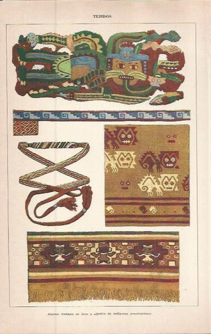 LAMINA 51596: Tejidos de culturas precolombinas