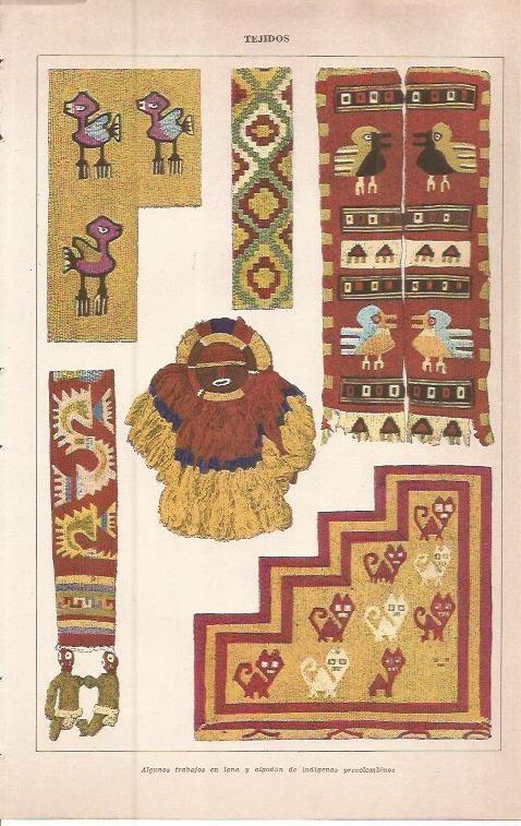 LAMINA 51595: Tejidos precolombinos